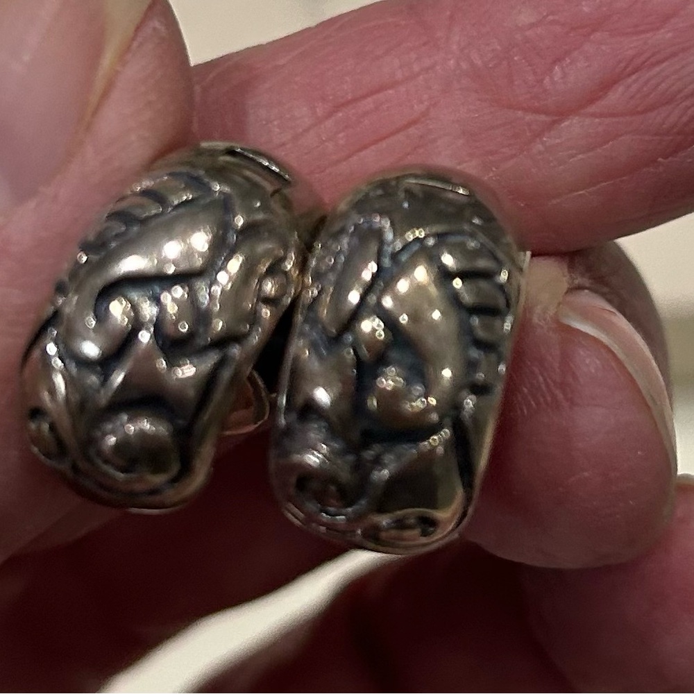Sterling Silver Cuff Earrings